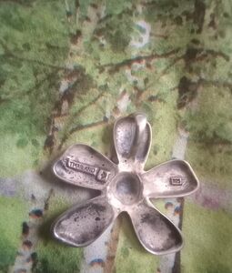 Silpada hammered flower necklace.